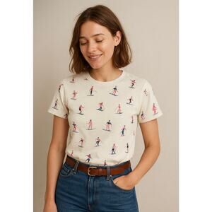 JCrew Skiers Print  T-Shirt